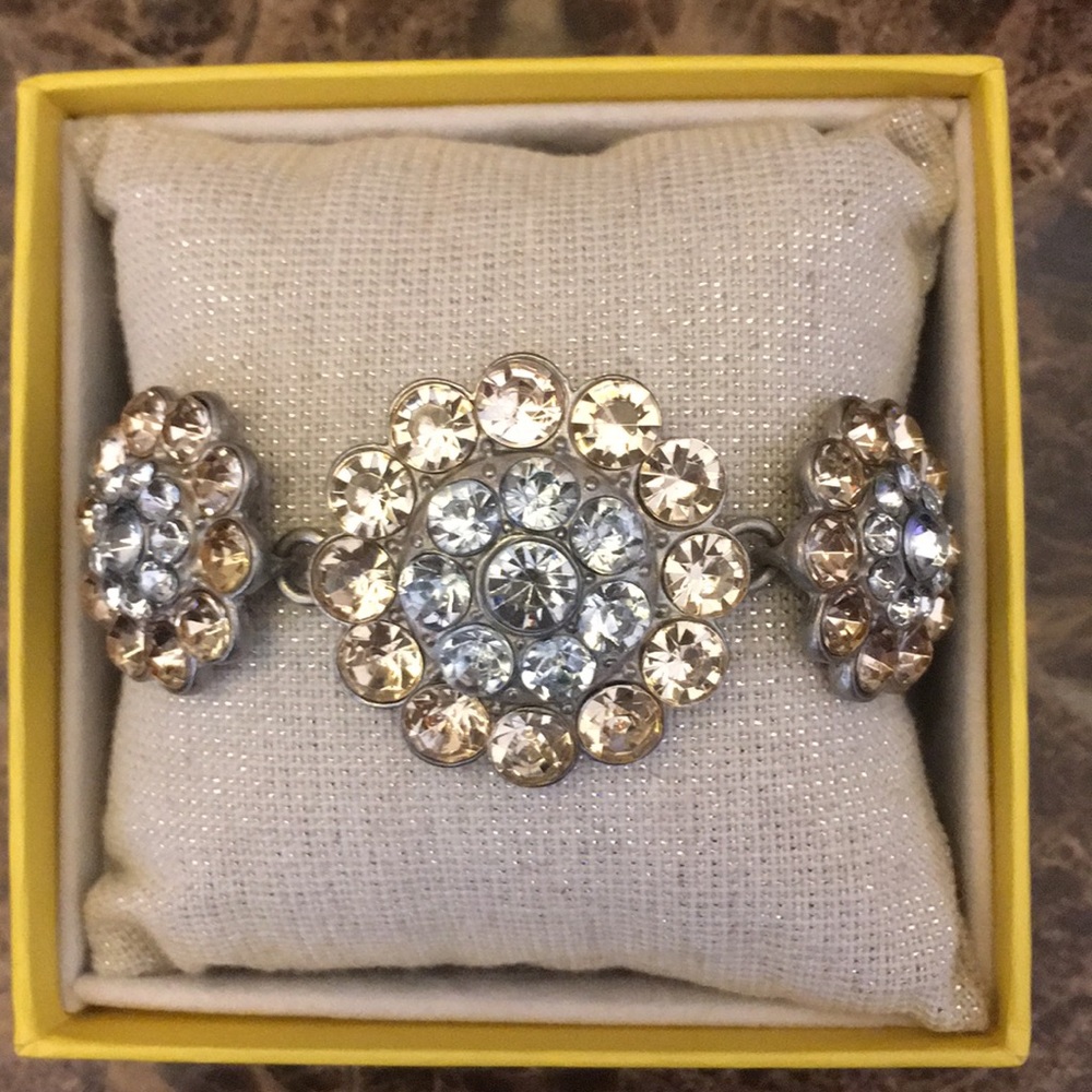 Beautiful Rhinestone Flower Bracelet from A & F